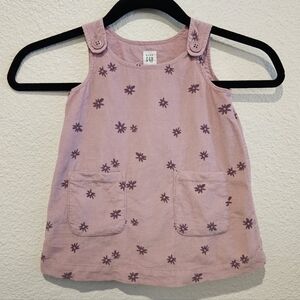 NWOT Baby Gap Floral Corduroy Dress Sz 12-18 Months